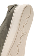 Men's Khaki Lace-Up Nubuck Leather Sneaker | Derimod Men's Khaki Lace-Up Nubuck Leather Sneaker | Derimod