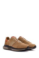 Erkek Bej Bağcıklı Nubuk Deri Casual Sneaker | Derimod Erkek Bej Bağcıklı Nubuk Deri Casual Sneaker | Derimod