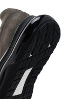 Men's Black Dark Gray Thick Soled Nubuck Leather Sneaker | Derimod Men's Black Dark Gray Thick Soled Nubuck Leather Sneaker | Derimod