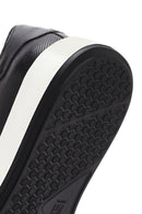 Erkek Siyah Bağcıklı Kalın Tabanlı Deri Sneaker | Derimod Erkek Siyah Bağcıklı Kalın Tabanlı Deri Sneaker | Derimod