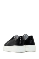 Men's Black Thick Sole Lace Up Leather Sneaker | Derimod Men's Black Thick Sole Lace Up Leather Sneaker | Derimod