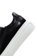 Men's Black Thick Sole Lace Up Leather Sneaker | Derimod Men's Black Thick Sole Lace Up Leather Sneaker | Derimod