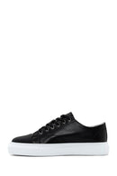 Men's Black Lace-up Leather Sneaker | Derimod Men's Black Lace-up Leather Sneaker | Derimod