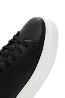 Men's Black Thick Sole Lace Up Leather Sneaker | Derimod Men's Black Thick Sole Lace Up Leather Sneaker | Derimod