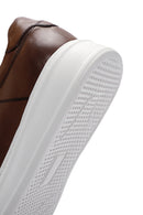Men's Tan Thick Sole Lace Up Leather Sneaker | Derimod Men's Tan Thick Sole Lace Up Leather Sneaker | Derimod