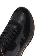Men's Black Thick Sole Lace Up Leather Sneaker | Derimod Men's Black Thick Sole Lace Up Leather Sneaker | Derimod