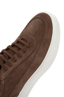 Men's Mink Lace-Up Thick Soled Suede Leather Sneaker | Derimod Men's Mink Lace-Up Thick Soled Suede Leather Sneaker | Derimod