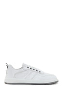 Men's White Lace-up Leather Sneaker | Derimod Men's White Lace-up Leather Sneaker | Derimod