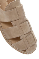 Men's Beige Suede Leather Sandals | Derimod Men's Beige Suede Leather Sandals | Derimod