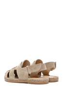 Men's Beige Suede Leather Sandals | Derimod Men's Beige Suede Leather Sandals | Derimod