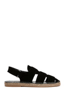 Men's Black Suede Leather Sandals | Derimod Men's Black Suede Leather Sandals | Derimod