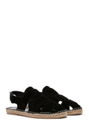 Men's Black Suede Leather Sandals | Derimod Men's Black Suede Leather Sandals | Derimod