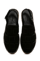 Men's Black Suede Leather Sandals | Derimod Men's Black Suede Leather Sandals | Derimod
