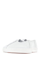 Men's White Lace-up Leather Sneaker | Derimod Men's White Lace-up Leather Sneaker | Derimod