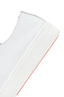 Men's White Lace-up Leather Sneaker | Derimod Men's White Lace-up Leather Sneaker | Derimod