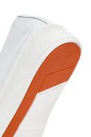 Men's White Lace-up Leather Sneaker | Derimod Men's White Lace-up Leather Sneaker | Derimod