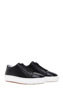Men's Black Lace-up Leather Sneaker | Derimod Men's Black Lace-up Leather Sneaker | Derimod