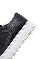 Men's Black Lace-up Leather Sneaker | Derimod Men's Black Lace-up Leather Sneaker | Derimod