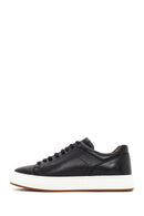 Erkek Siyah Bağcıklı Deri Sneaker | Derimod Erkek Siyah Bağcıklı Deri Sneaker | Derimod