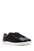 Erkek Siyah Bağcıklı Deri Sneaker | Derimod Erkek Siyah Bağcıklı Deri Sneaker | Derimod