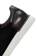 Erkek Siyah Bağcıklı Deri Sneaker | Derimod Erkek Siyah Bağcıklı Deri Sneaker | Derimod