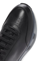 Erkek Siyah Kalın Tabanlı Bağcıklı Deri Sneaker | Derimod Erkek Siyah Kalın Tabanlı Bağcıklı Deri Sneaker | Derimod