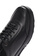 Men's Black Lace-up Leather Sneaker | Derimod Men's Black Lace-up Leather Sneaker | Derimod