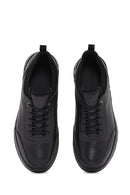 Men's Black Lace-up Leather Sneaker | Derimod Men's Black Lace-up Leather Sneaker | Derimod