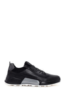 Erkek Siyah Bağcıklı Kalın Tabanlı Deri Sneaker | Derimod Erkek Siyah Bağcıklı Kalın Tabanlı Deri Sneaker | Derimod