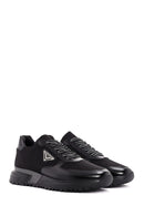 Men's Black Thick Sole Lace Up Leather Sneaker | Derimod Men's Black Thick Sole Lace Up Leather Sneaker | Derimod