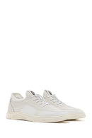 Erkek Beyaz Bağcıklı Deri Sneaker | Derimod Erkek Beyaz Bağcıklı Deri Sneaker | Derimod