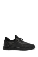 Erkek Siyah Bağcıklı Deri Sneaker | Derimod Erkek Siyah Bağcıklı Deri Sneaker | Derimod