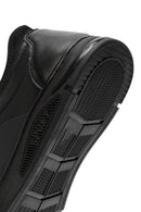 Erkek Siyah Bağcıklı Deri Sneaker | Derimod Erkek Siyah Bağcıklı Deri Sneaker | Derimod