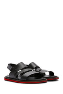 Men's Black Leather Sandals | Derimod Men's Black Leather Sandals | Derimod