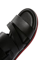 Men's Black Leather Sandals | Derimod Men's Black Leather Sandals | Derimod