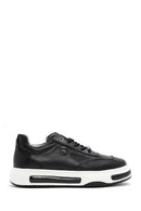 Men's Black Thick Sole Lace Up Leather Sneaker | Derimod Men's Black Thick Sole Lace Up Leather Sneaker | Derimod