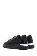 Erkek Siyah Bağcıklı Rugan Deri Sneaker | Derimod Erkek Siyah Bağcıklı Rugan Deri Sneaker | Derimod