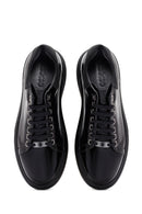 Erkek Siyah Bağcıklı Rugan Deri Sneaker | Derimod Erkek Siyah Bağcıklı Rugan Deri Sneaker | Derimod