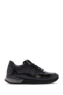 Erkek Siyah Bağcıklı Deri Sneaker | Derimod Erkek Siyah Bağcıklı Deri Sneaker | Derimod