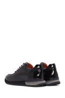 Erkek Siyah Bağcıklı Deri Sneaker | Derimod Erkek Siyah Bağcıklı Deri Sneaker | Derimod