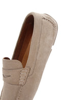 Men's Beige Suede Leather Loafer | Derimod Men's Beige Suede Leather Loafer | Derimod