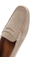 Men's Beige Suede Leather Loafer | Derimod Men's Beige Suede Leather Loafer | Derimod