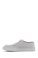 Men's Gray Lace-up Suede Leather Casual Shoes | Derimod Men's Gray Lace-up Suede Leather Casual Shoes | Derimod