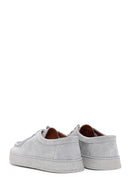 Men's Gray Lace-up Suede Leather Casual Shoes | Derimod Men's Gray Lace-up Suede Leather Casual Shoes | Derimod