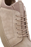 Derimod Fly Men's Beige Lace-Up Suede Leather Sneaker | Derimod Derimod Fly Men's Beige Lace-Up Suede Leather Sneaker | Derimod