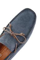 Men's Blue Suede Leather Casual Loafer | Derimod Men's Blue Suede Leather Casual Loafer | Derimod