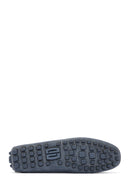 Men's Blue Suede Leather Casual Loafer | Derimod Men's Blue Suede Leather Casual Loafer | Derimod