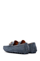 Men's Blue Suede Leather Casual Loafer | Derimod Men's Blue Suede Leather Casual Loafer | Derimod