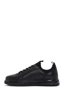 Erkek Siyah Bağcıklı Deri Sneaker | Derimod Erkek Siyah Bağcıklı Deri Sneaker | Derimod