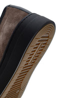 Erkek Vizon Bağcıklı Süet Deri Sneaker | Derimod Erkek Vizon Bağcıklı Süet Deri Sneaker | Derimod